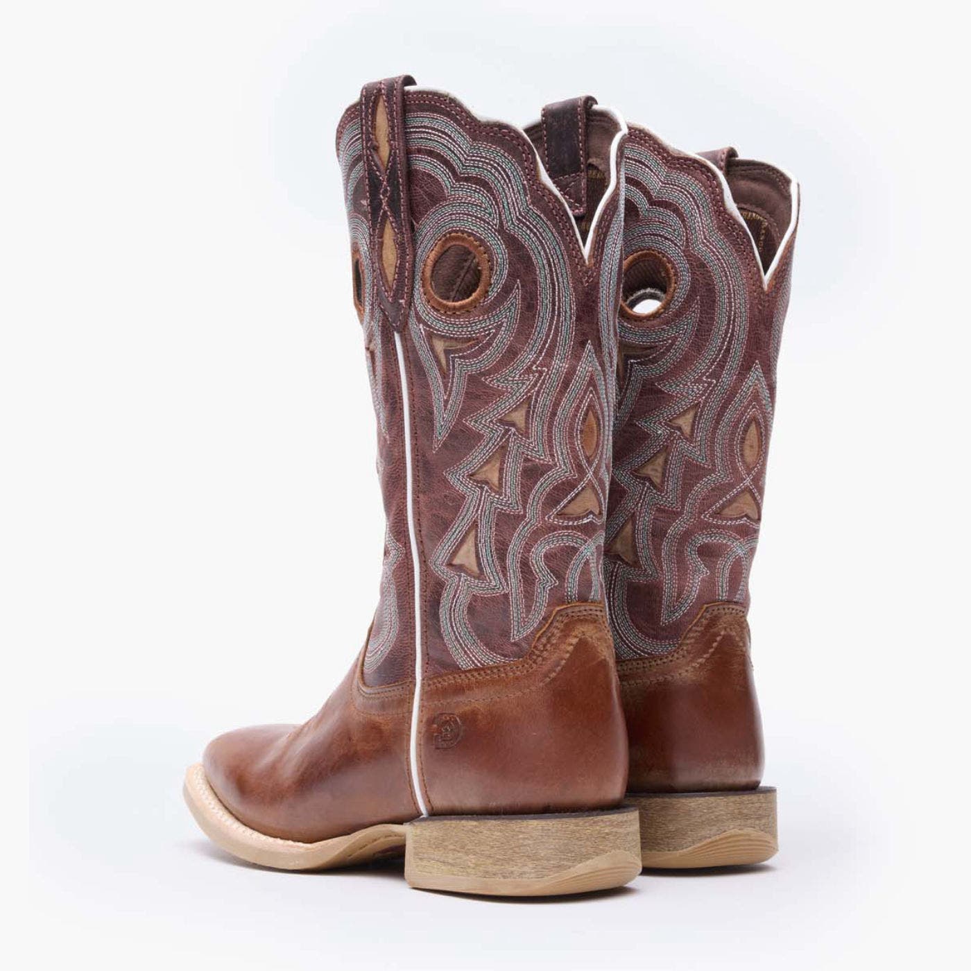 DURANGO Women
s Burnished Rose Western Boot, Alternate, color, Dusty Brown Sky Blue