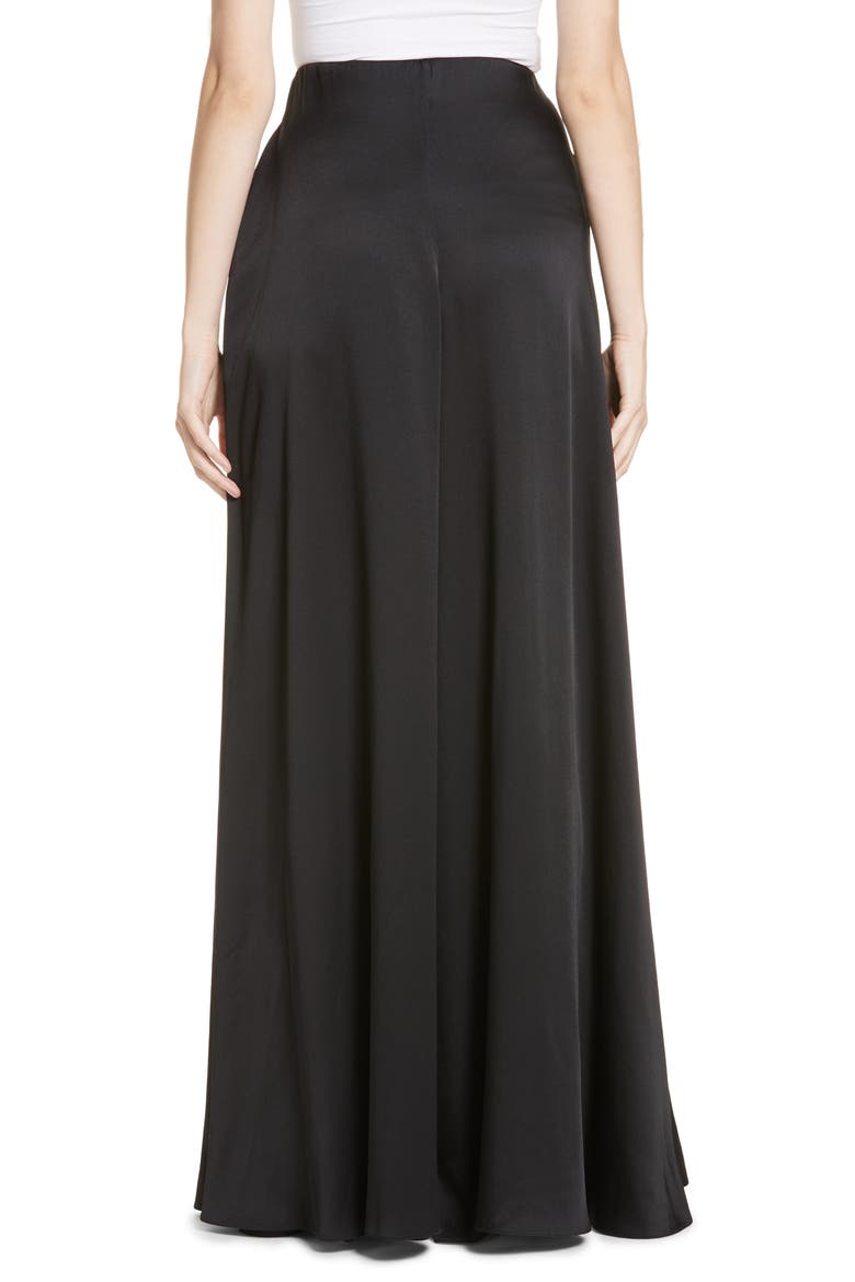 Crepe Back Satin Palazzo Pants, Alternate, color, BLACK
