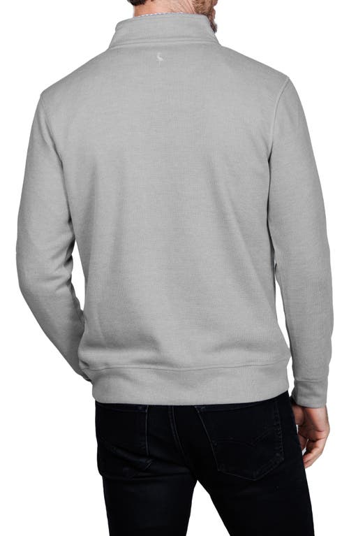 Tailorbyrd French Rib Quarter Zip Sweater In Gray
