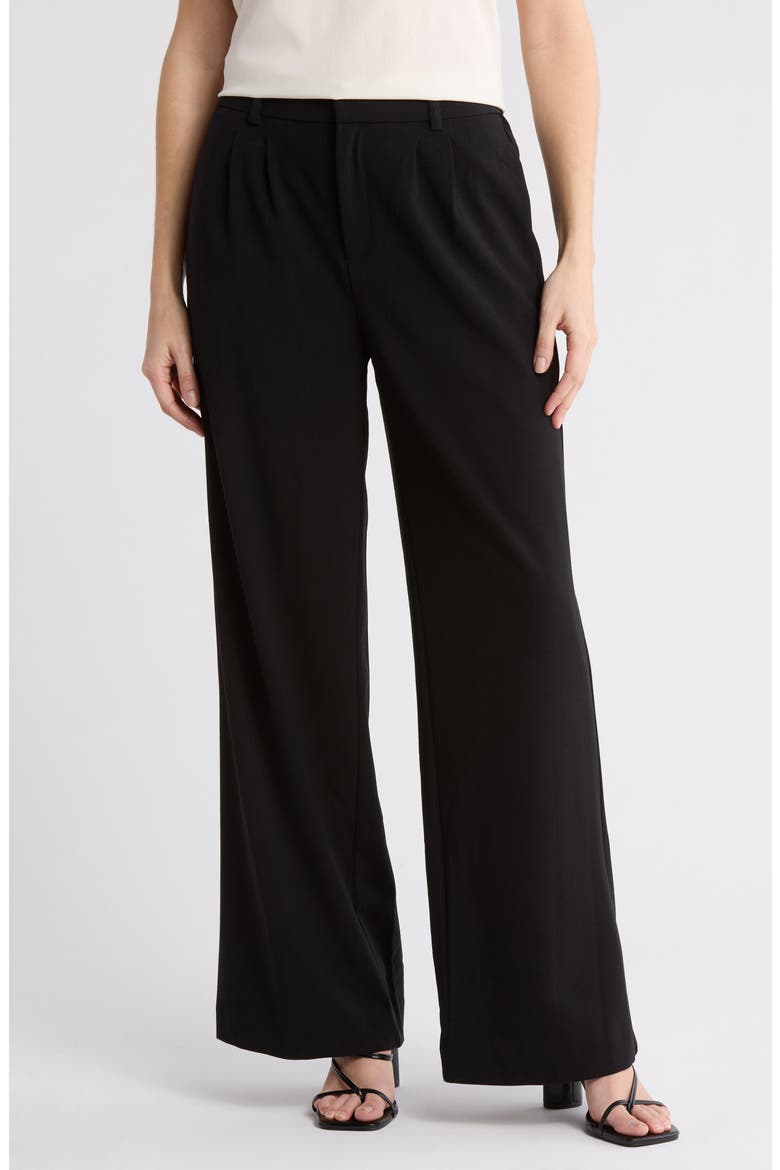 Wide Leg Pants, Main, color, BLACK