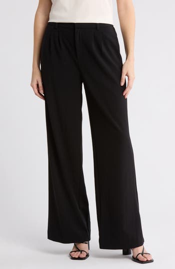 Leith Wide Leg Pants in Black at Nordstrom Rack, Size 14