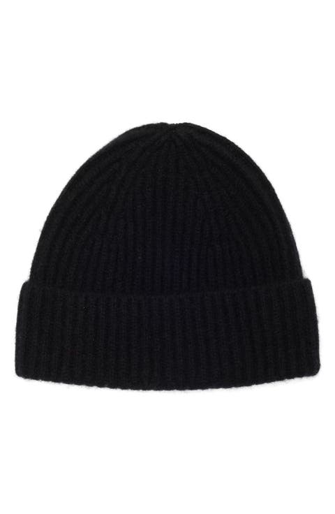 Cashmere Ribbed Beanie