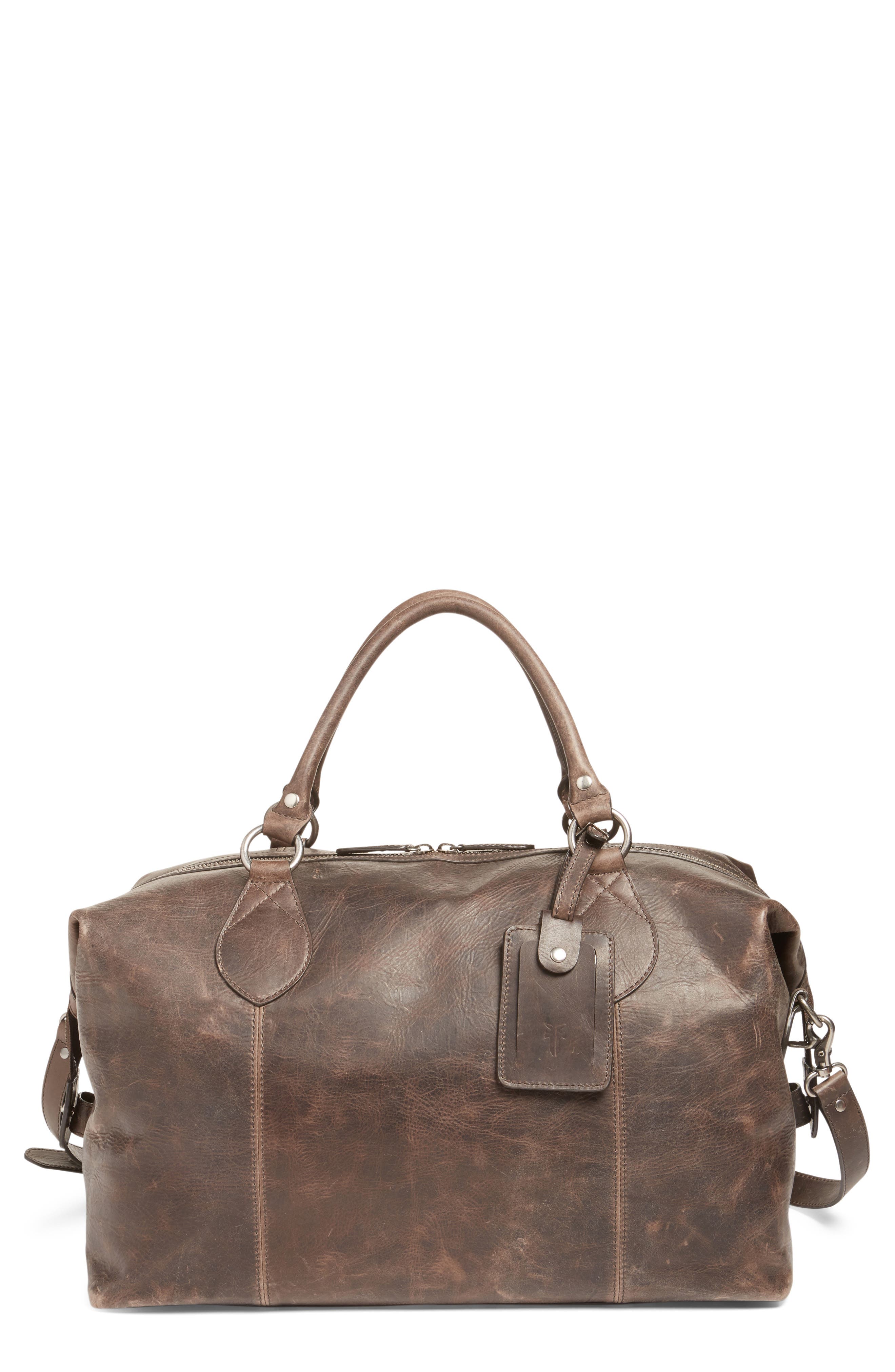 Frye 'Logan' Leather Overnight Bag, Alternate, color, 