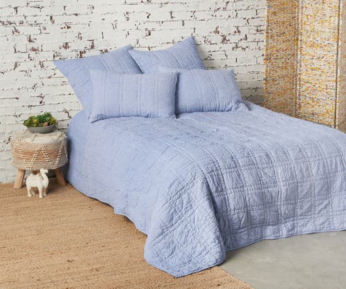 Carol & Frank 20" X 26" Hugh Cotton Standard Sham In Blue