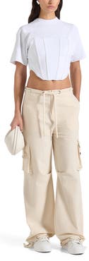 Manière De Voir Rosa Ripstop Parachute Cargo Pants