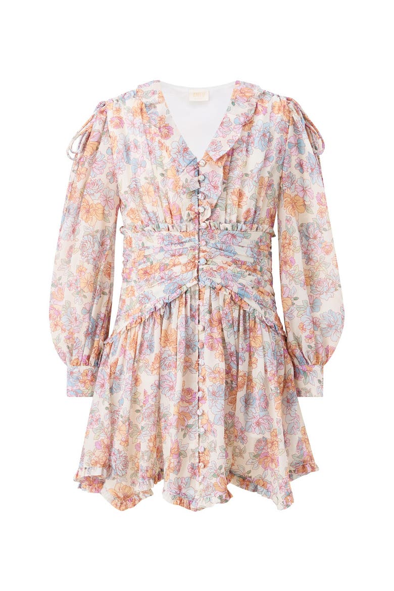 Posie Sleeve Mini Dress, Main, color, Floral