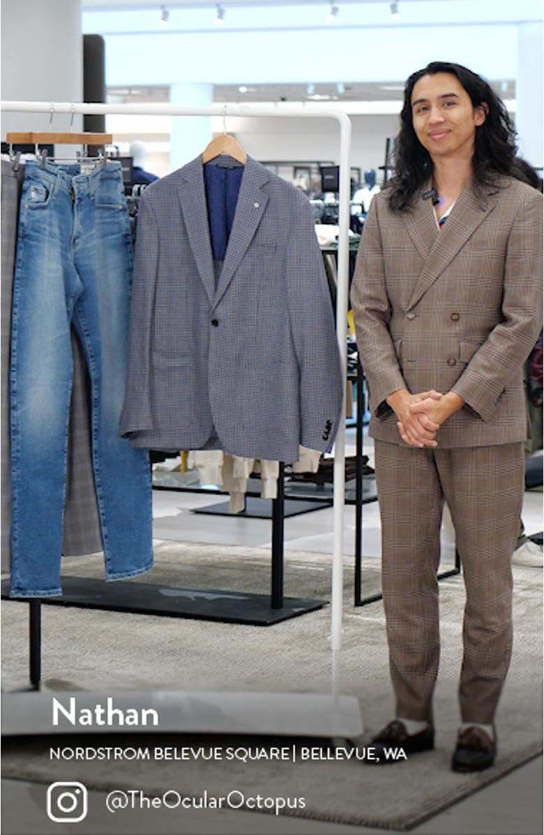 Keith Slim Fit Step Check Wool & Cotton Sport Coat, sales video thumbnail