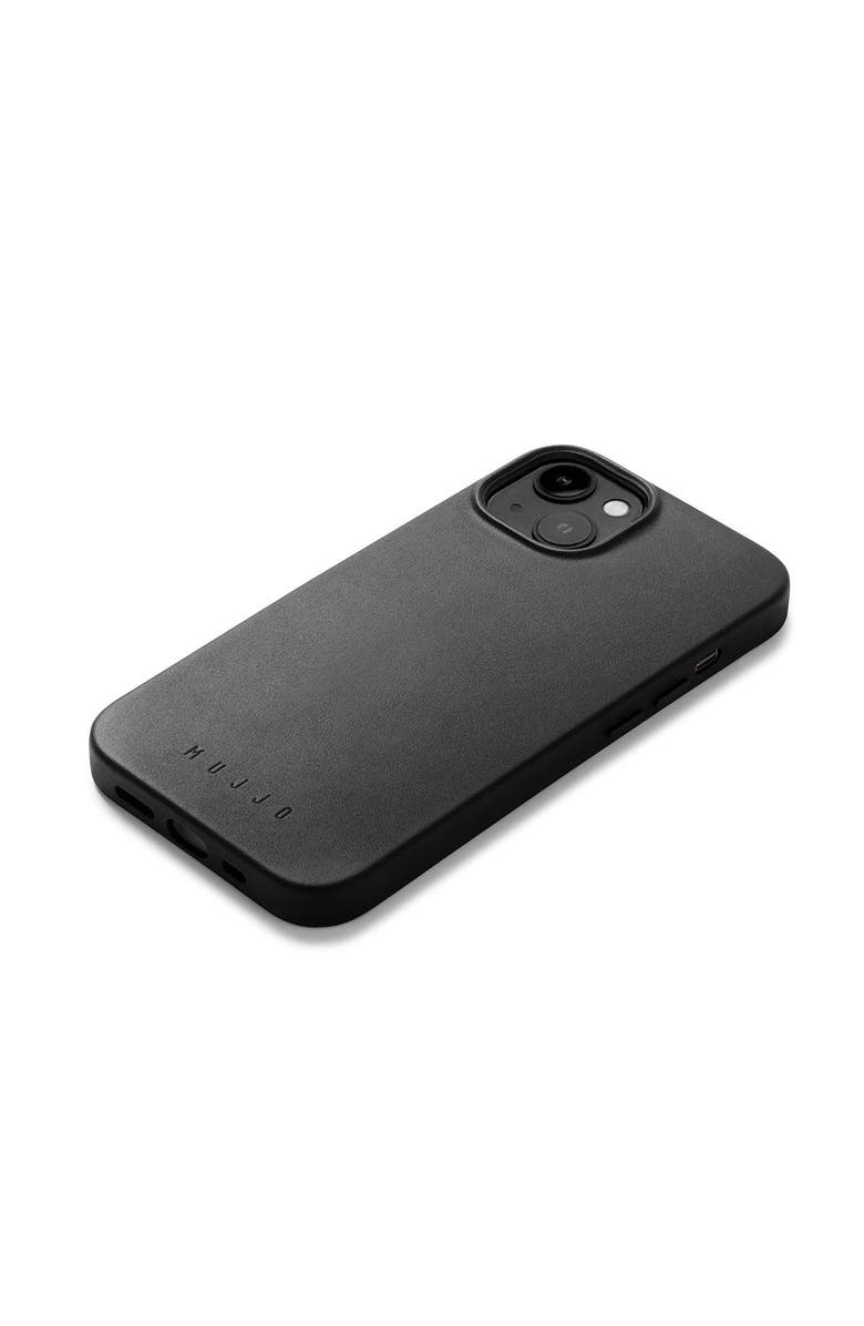 MUJJO Full Leather Case for iPhone 14 and 13, Alternate, color, Black