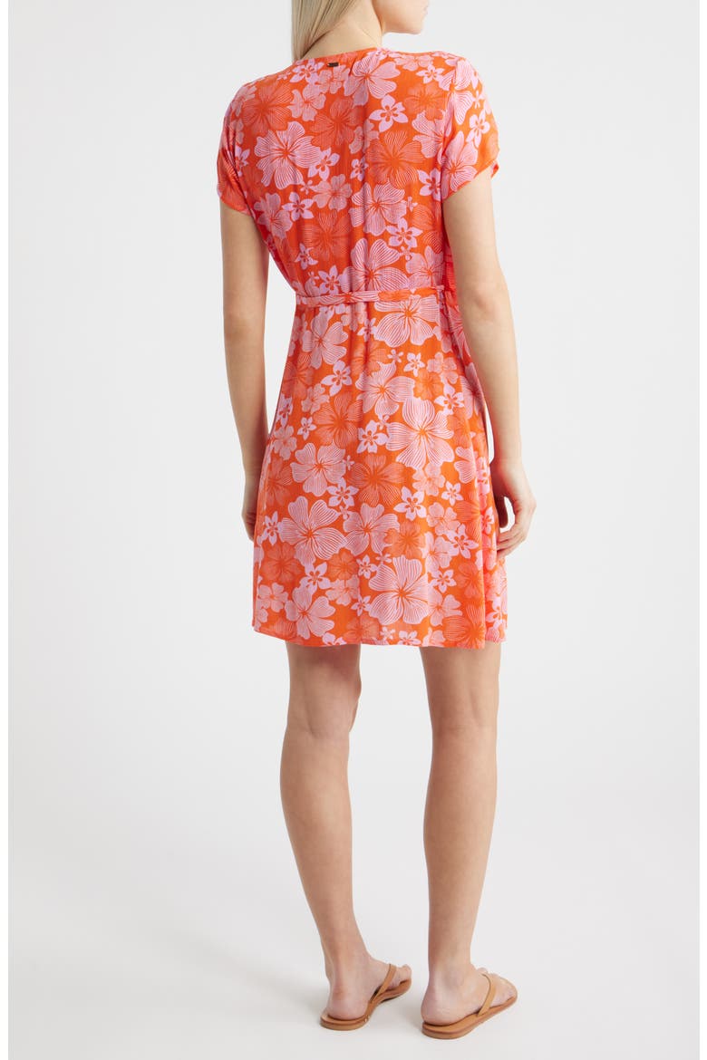 Aloha State Wrap Minidress, Alternate, color, RED
