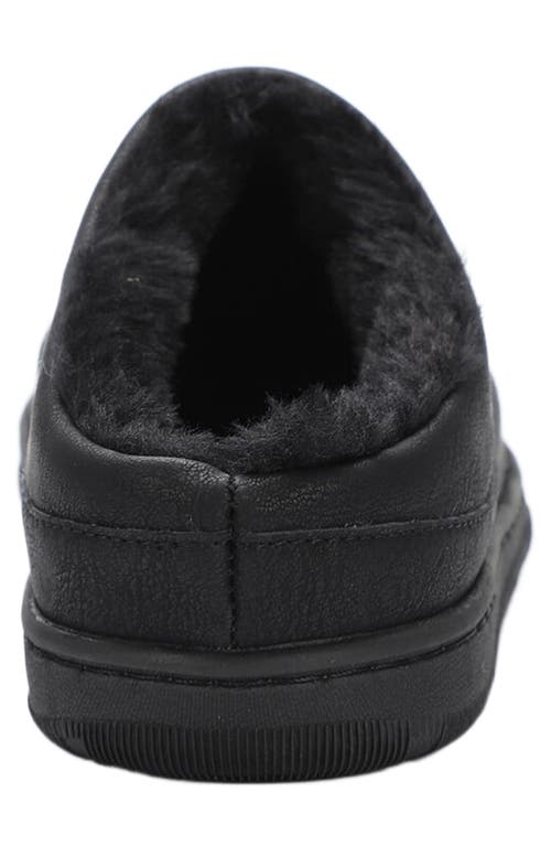 Lamo Julian Faux Wool Lined Clog In Waxed Black