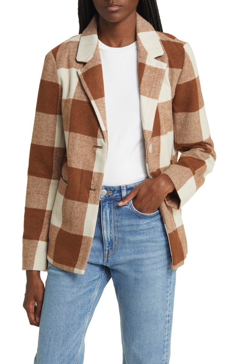 Splendid Ricki Plaid Blazer, Main, color, 