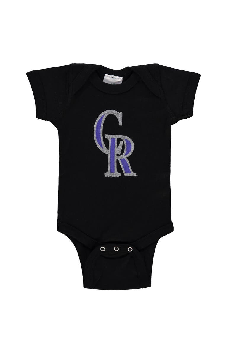 SOFT AS A GRAPE Newborn & Infant Soft as a Grape Black/Gray Colorado Rockies 2-Piece Body Suit, Alternate, color, Black