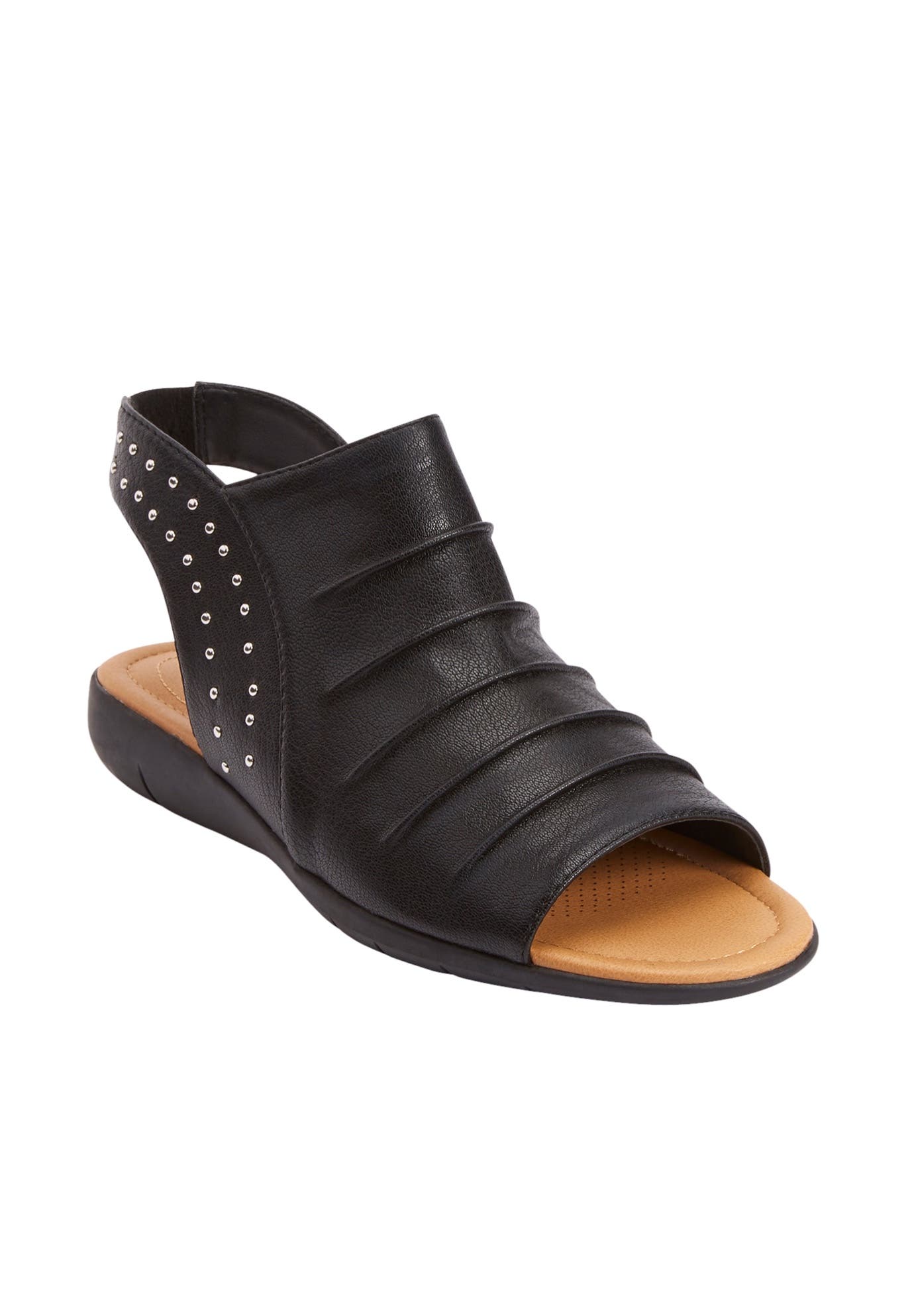 Comfortview The Alanna Sandal, Main, color, Black