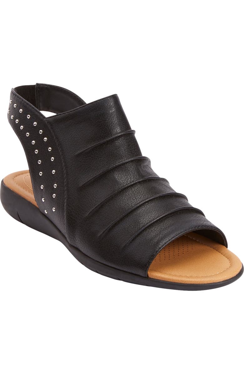 Comfortview The Alanna Sandal, Main, color, Black