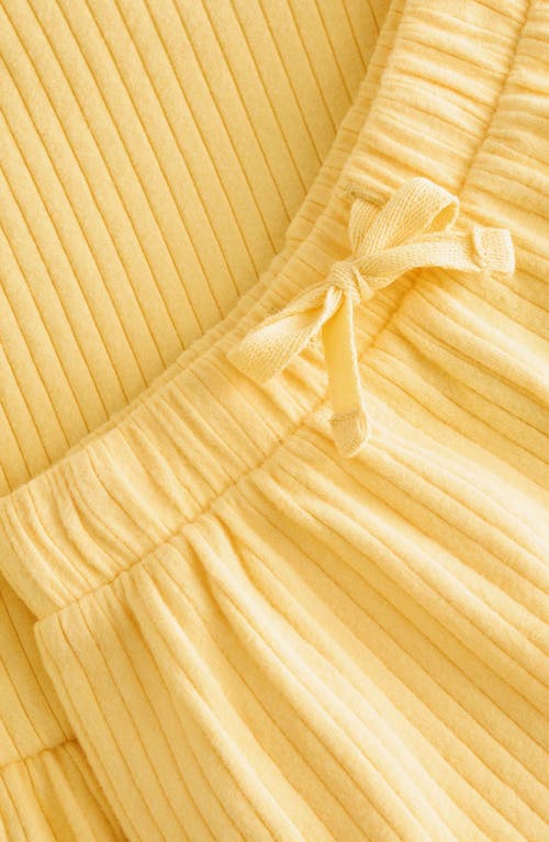 Next Kids' Peplum Cotton Rib T-shirt & Shorts Set In Yellow