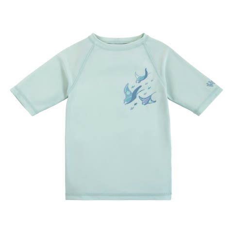 Short Sleeve Crew Sunny Swim Shirt (Toddler, Little Kid, Big Kid)