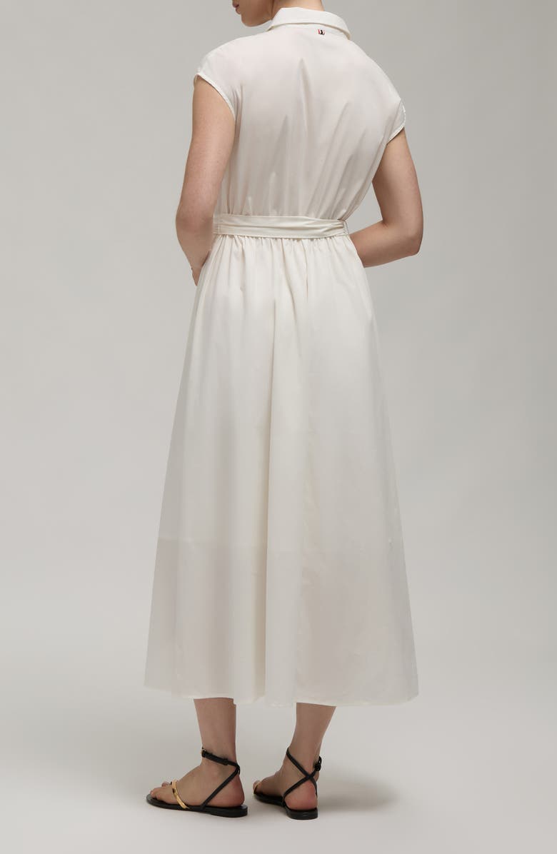 Hunter Midi Button Down Embroideried Shirt Dress, Alternate, color, Snow-White