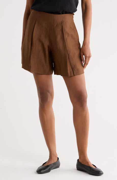 L'AGENCE Hadleigh Linen Blend Shorts