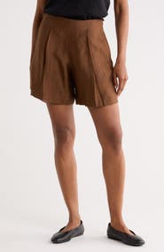 L'AGENCE Hadleigh Linen Blend Shorts