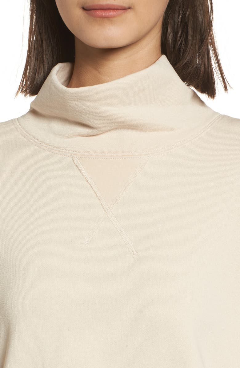 Madewell Garment Dyed Funnel Neck Sweatshirt, Alternate, color, 