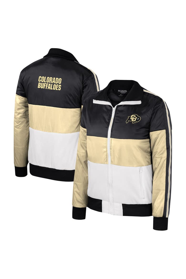 Women's The Wild Collective  Gold Colorado Buffaloes Color-Block Puffer Full-Zip Jacket, Main, color, Gold