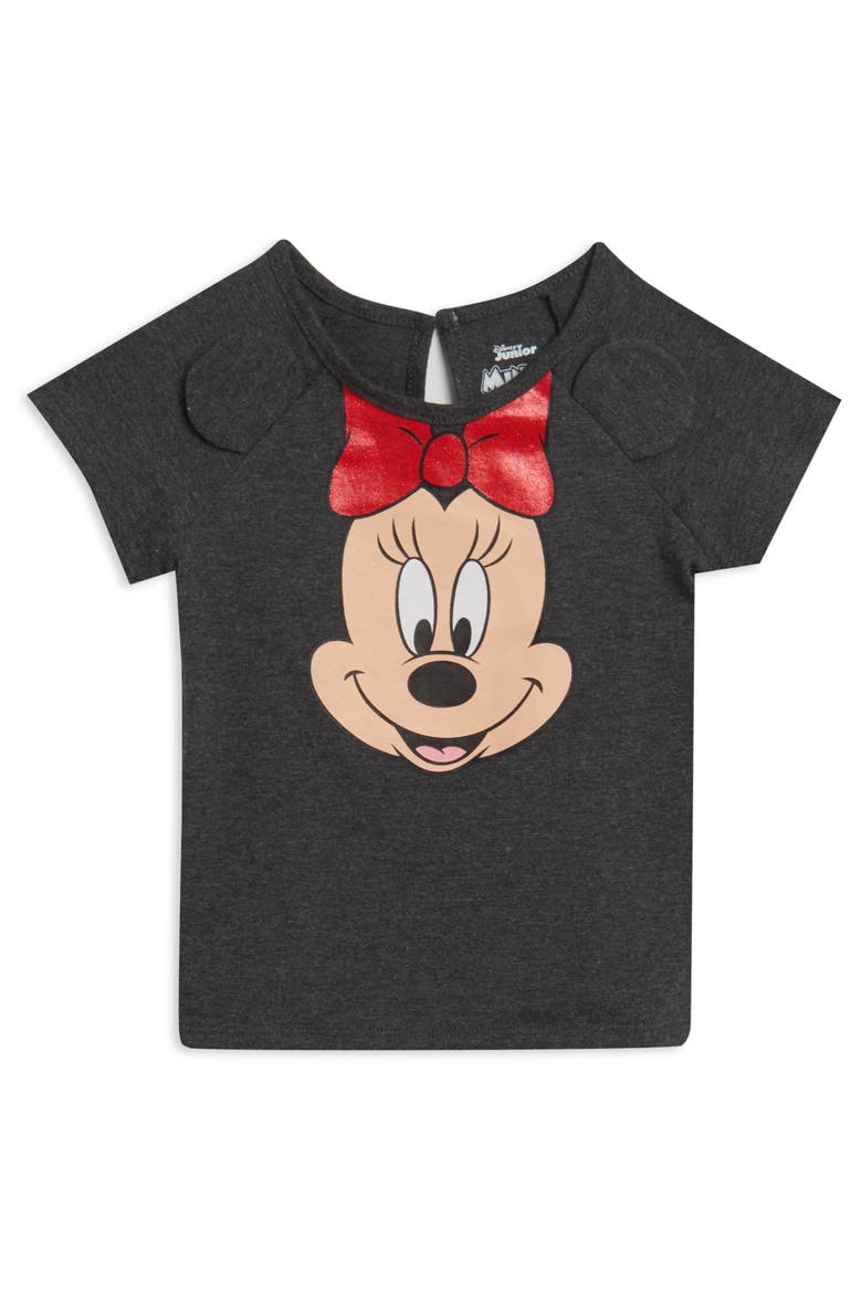 Minnie Mouse Glitter T-Shirt and Tutu Leggings Set, Alternate, color, Minnie Mouse Red Grey