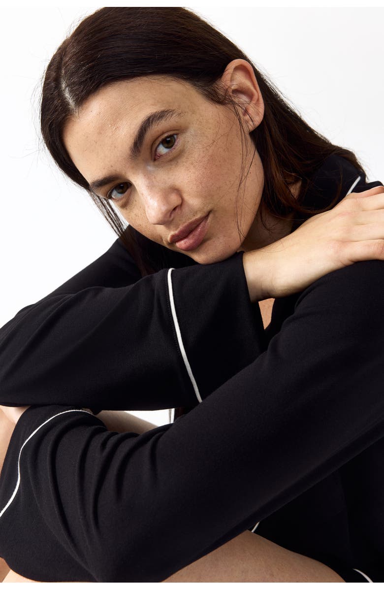 H&M Mama Before & After Viscose-blend Pyjamas, Alternate, color, Black