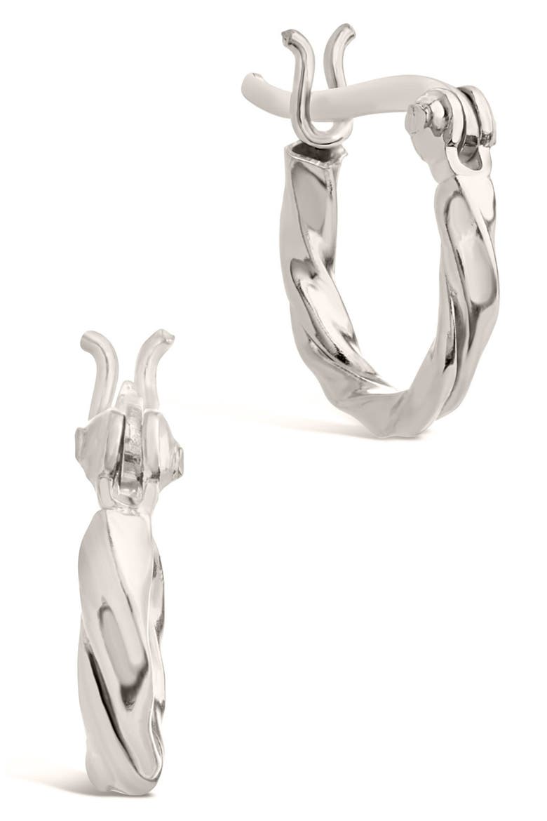 Simple Twist Hoop Earrings, Alternate, color, SILVER