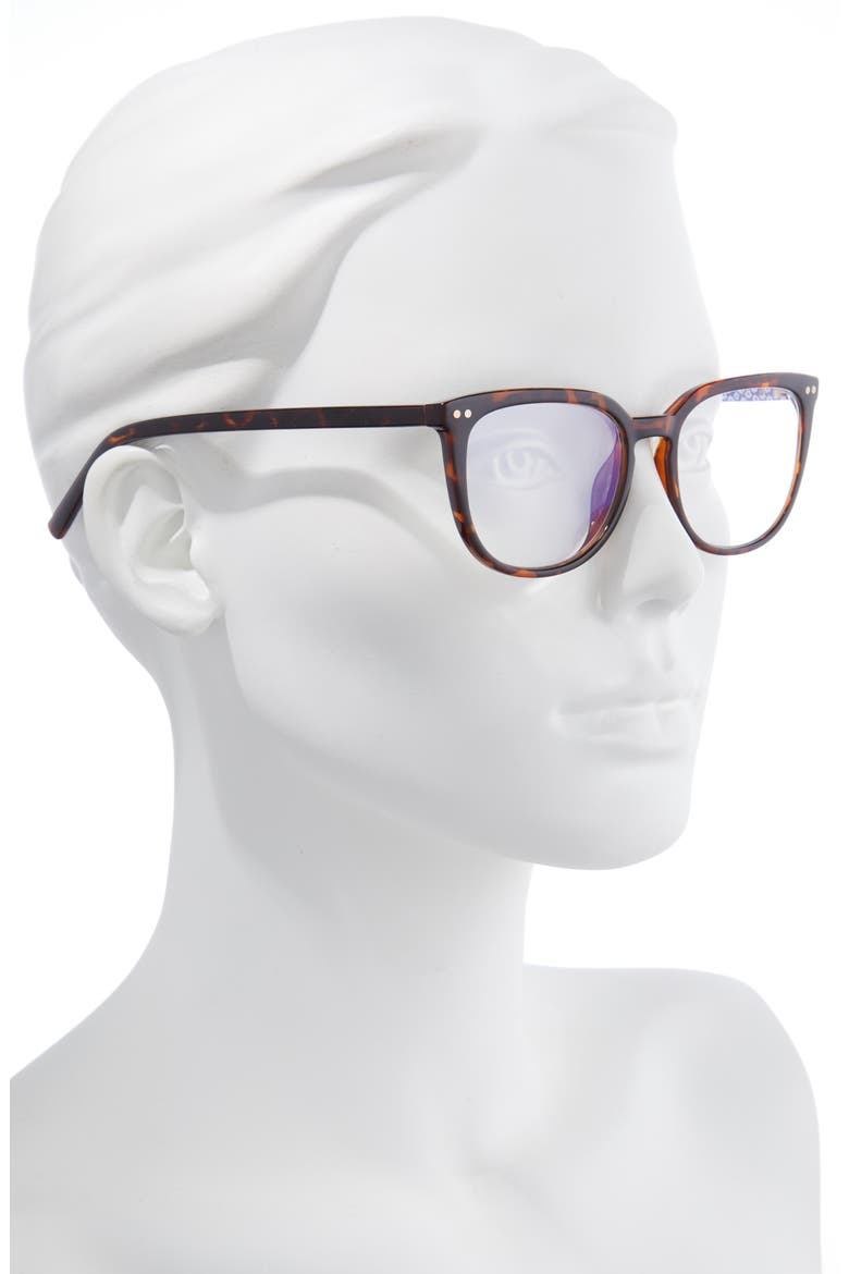 albi 52mm blue light blocking reading glasses, Alternate, color, HAVANA/ CLEAR