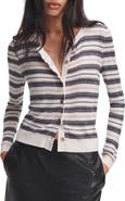 rag & bone Teresa Stripe Silk Blend Cardigan