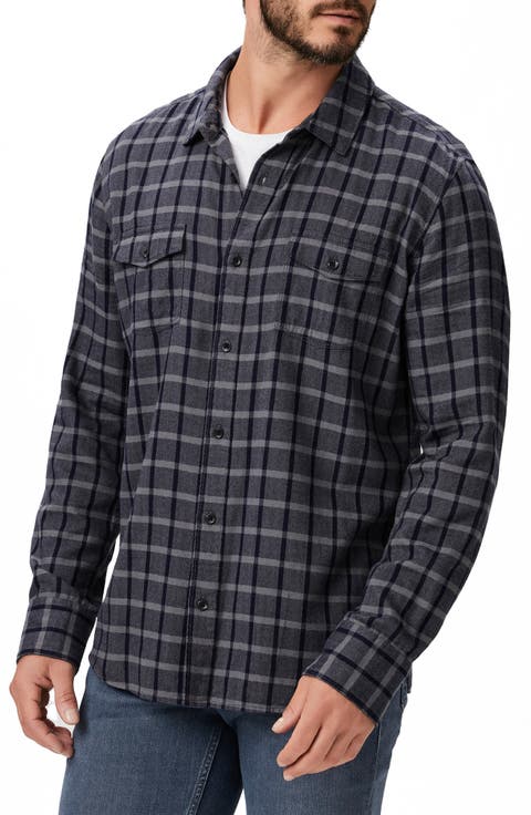 Everett Plaid Flannel Button-Up Shirt