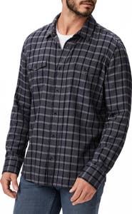 PAIGE Everett Plaid Flannel Button-Up Shirt