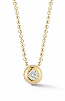 GLAZE JEWELRY 14K Gold Plate Round Pendant Necklace
