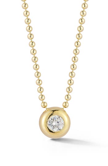 Glaze Jewelry 14k Gold Plate Round Pendant Necklace In Gold