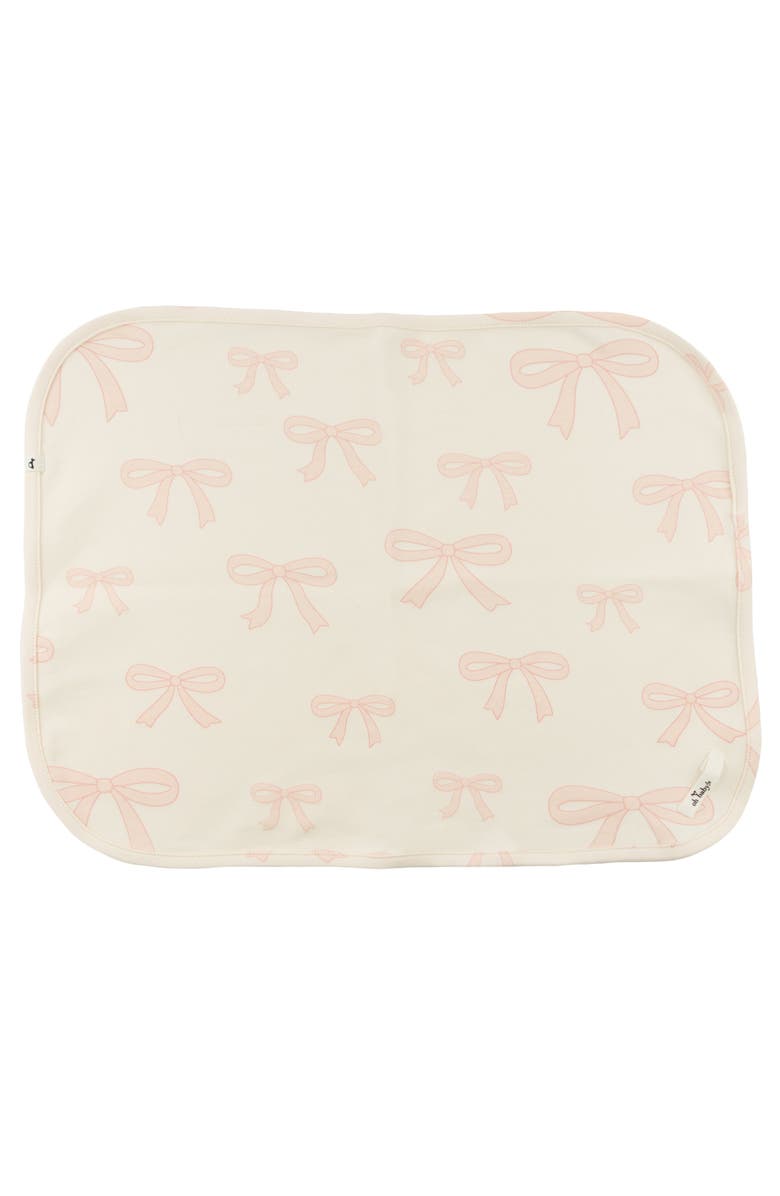 oh baby! Big Bows Pink Lovey Blanket, Alternate, color, Milk
