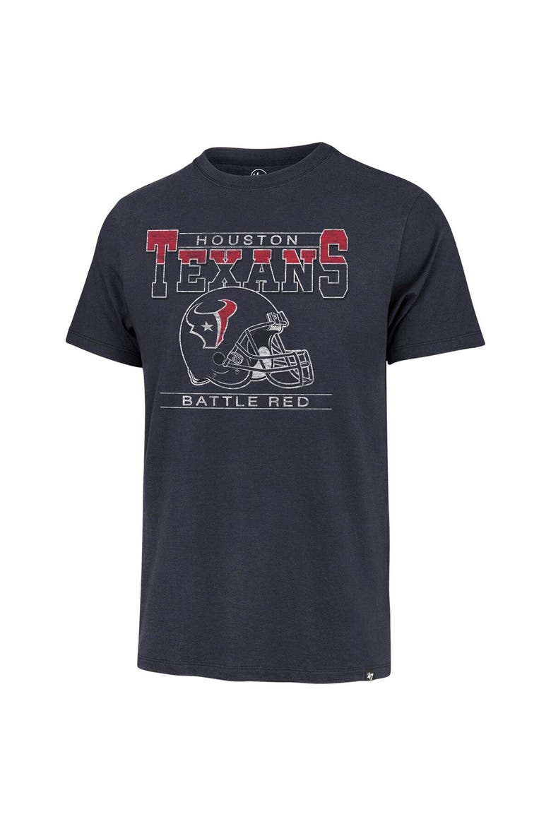 Men's '47 Navy Houston Texans Gridiron Classics Time Lock Franklin T-Shirt, Alternate, color, Navy