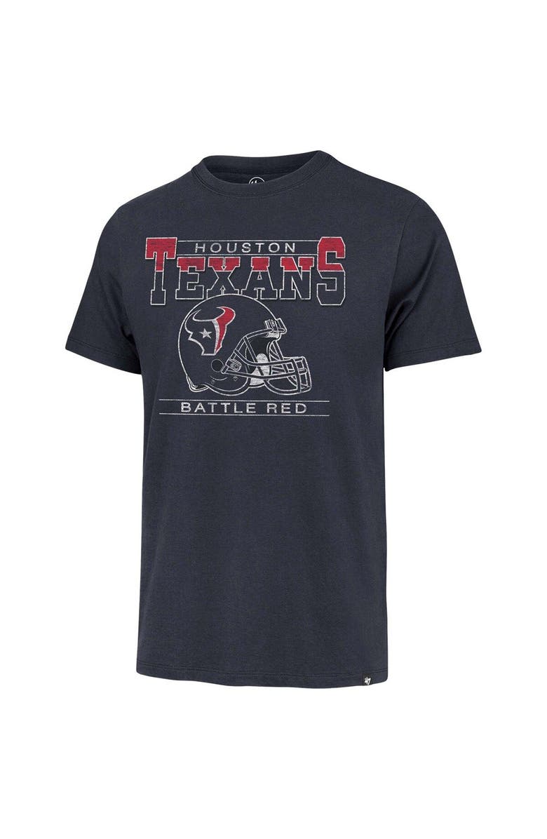 '47 Men's '47 Navy Houston Texans Gridiron Classics Time Lock Franklin T-Shirt, Alternate, color, Navy