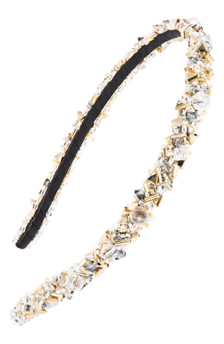 L. Erickson Crystal Coated Headband, Main, color, Silver/ Gold