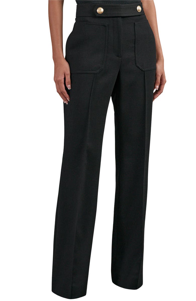 Reiss Lily Wide Leg Pants, Main, color, Black