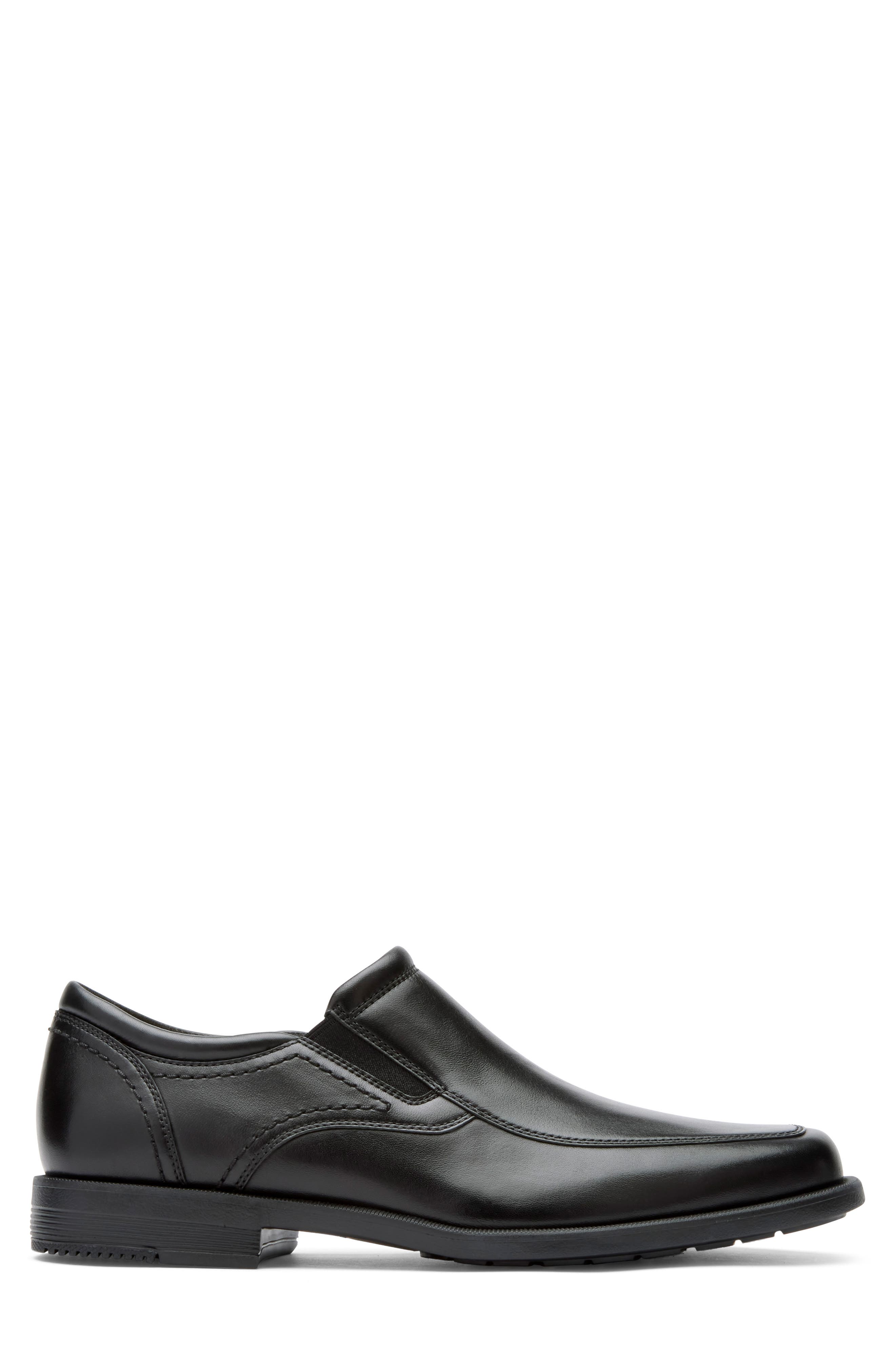 Rockport Isaac Apron Toe Slip-On Shoe, Alternate, color, Black