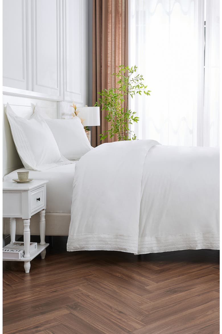 Elizabeth Lace Euro Shams, Alternate, color, WHITE