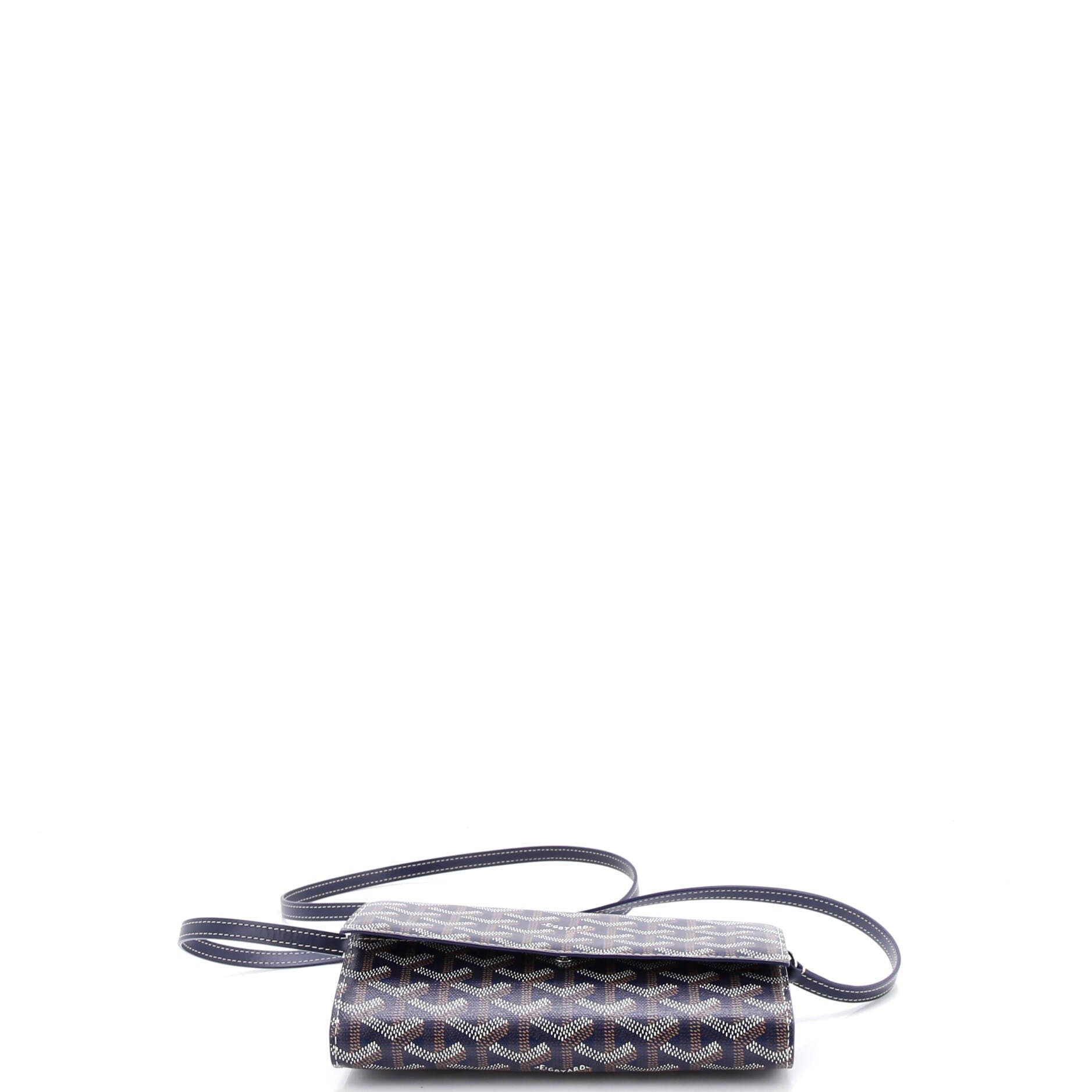 Pre-Owned Goyard Varenne Continental Wallet with Strap Coated Canvas, Alternate, color, 