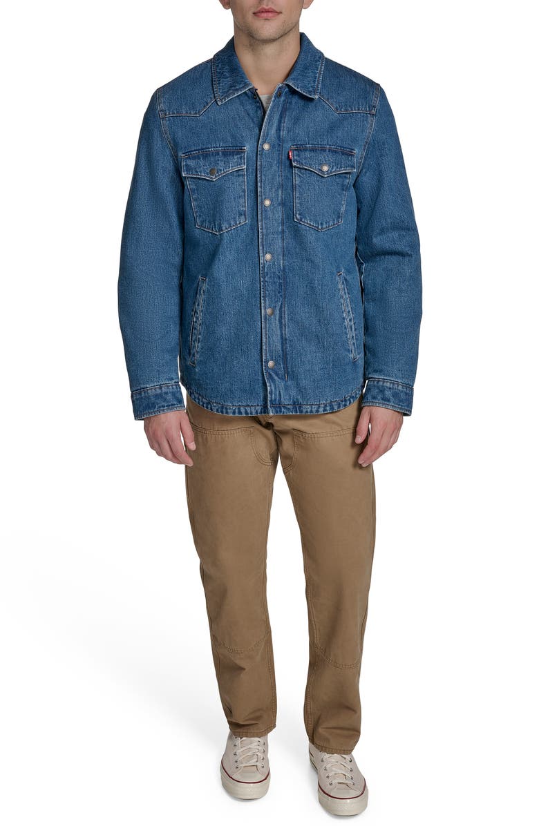 Levi's Western Shirt Jacket, Alternate, color, Medium Wash Denim