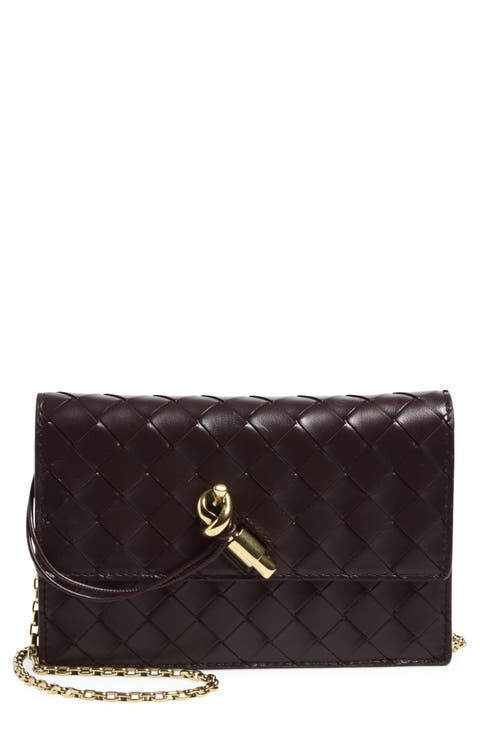 Slim Andiamo Intrecciato Lambskin Crossbody Wallet