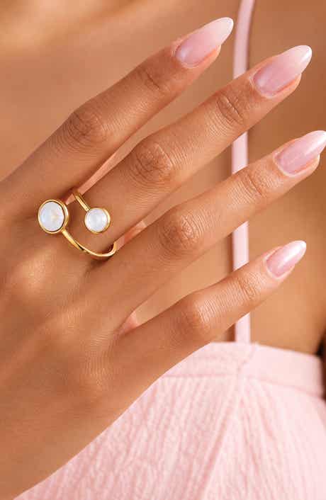 Duo Gem Bypass Ring
