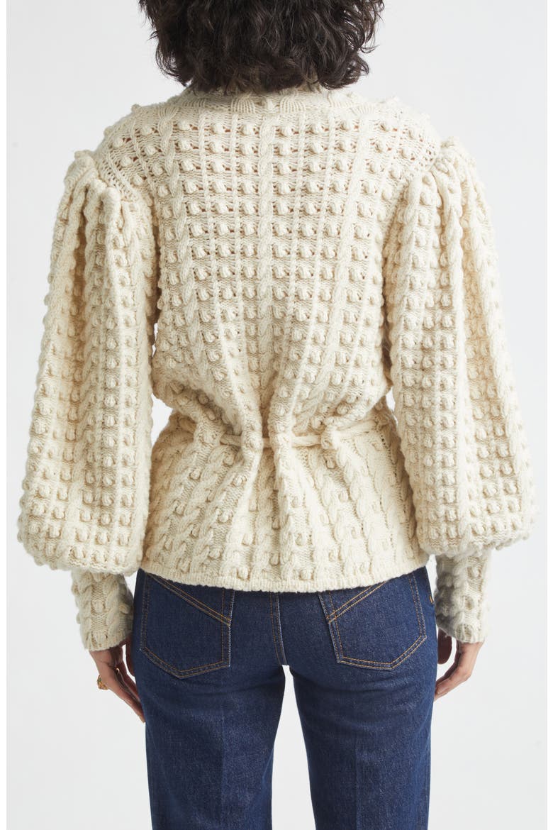 Valiant Wool Bauble Turtleneck Sweater, Alternate, color, CREAM