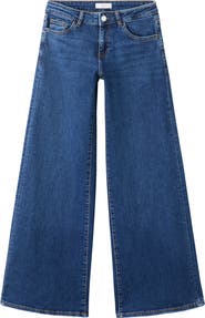 MANGO TEEN Low Rise Wide Leg Jeans