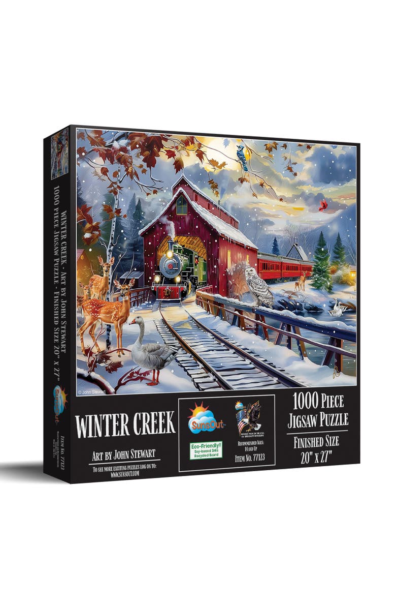 Sunsout Winter Creek 1000 piece Jigsaw Puzzle for Adults, Main, color, Multicolor