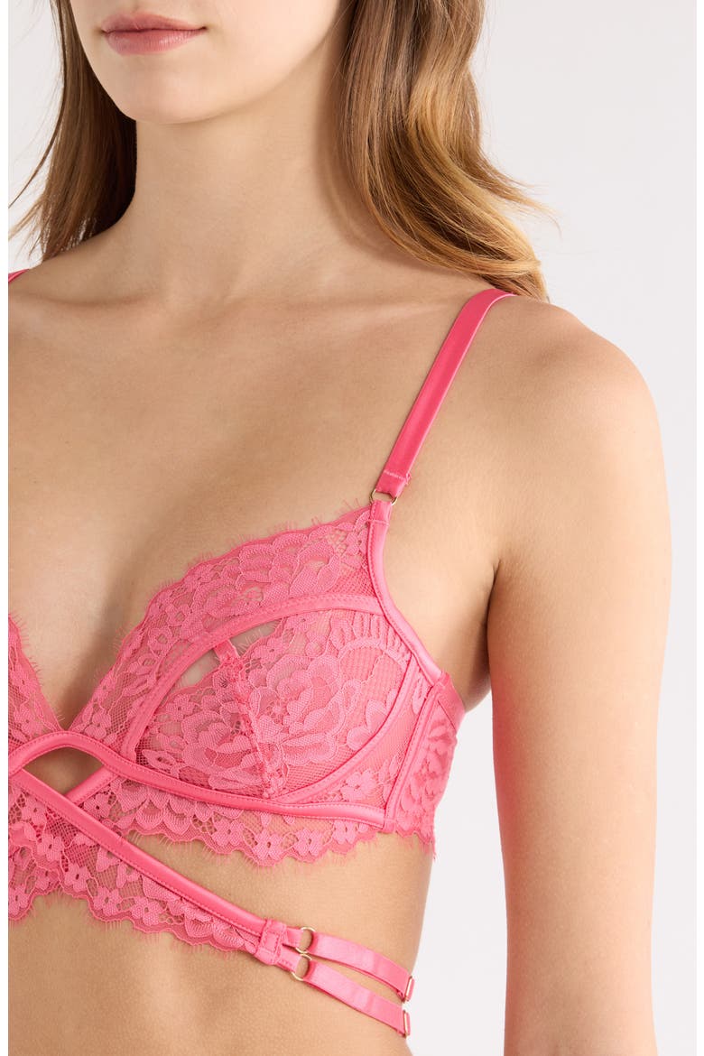 Anna Lace Bralette, Alternate, color, CAMELLIA ROSE
