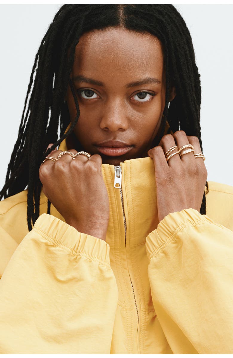 H&M Oversized nylon jacket, Alternate, color, Yellow